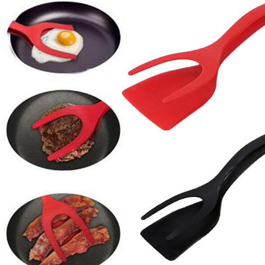 2 In 1 Non Stick Silicone Grip and Flip Double Spatula